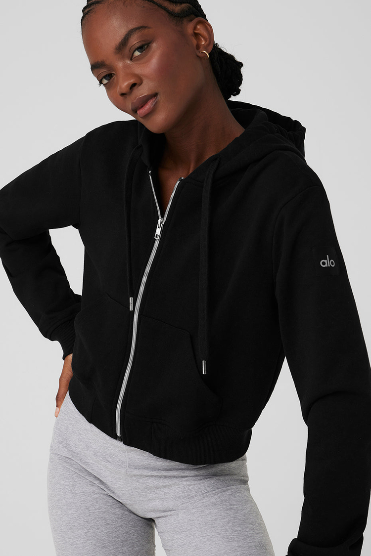 Buy Routine Cropped Zip Hoodie online Alo Yoga Kuwait Kuwait