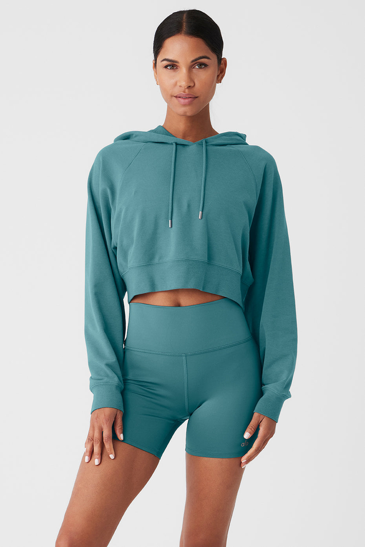 Buy Cropped Double Take Hoodie online Alo Yoga Kuwait Kuwait