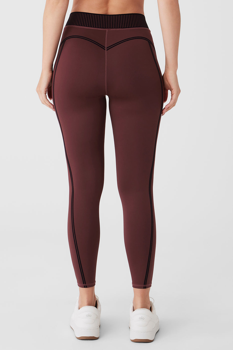 Alo Yoga Airlift High Waist Leggings Cherry Cola Red Size M - $80